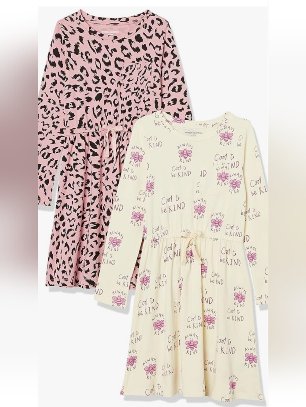 2 Amazon Essentials Girls Dresses Size L NEW 2899-M